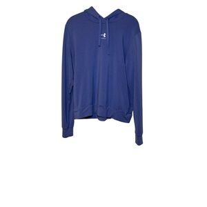 Under Armour Woman’s Rival Terry Hooded Sweatshirt Size Medium in Baja Blue